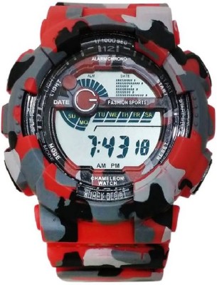 evengreen 1017-Gents Red Solitary Affrican Army Pattern Chronograph Digital Watch Watch - For Men Watch  - For Boys & Girls   Watches  (Evengreen)