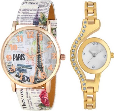 Ismart Efill Tower Parish and Golden Chain combo watches Watch  - For Girls   Watches  (Ismart)
