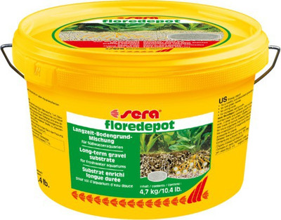 

Sera Floredepot (4.7kg/10.4 Ib) | Long-Term Gravel Substrate For Freshwater Aquarium With Active Pellets For Stronger Plants | Aquatic Plant Fertilizer(4.7 L)