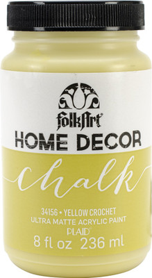 

Plaid Craft Folkart Home Decor Chalk Paint 8Oz - Yellow Crochet