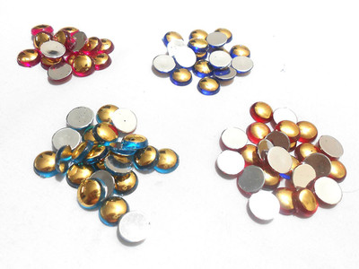 

GOELX Gold Foiled Stones for Jewellery Making & Craft Work