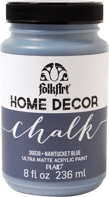 

Plaid Craft Folkart Home Decor Chalk Paint 8Oz - Nantucket Blue
