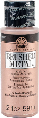 

Plaid Craft Folkart Brushed Metallics 2Oz - Rose