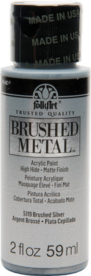 

Plaid Craft Folkart Brushed Metallics 2Oz - Silver