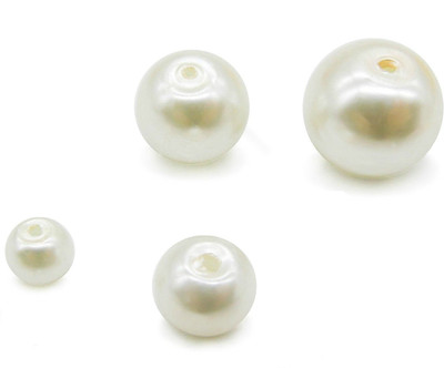 

GOELX Pearl Beads in 4 different sizes combo for jewellery making/ crafts