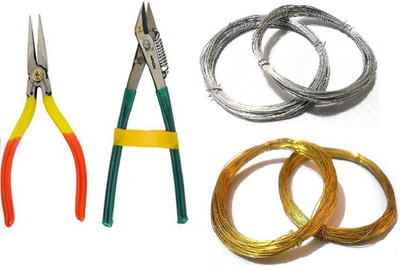 

GOELX Jewelry Making Pliers & Wires Combo - Gold & Silver !!