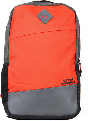 

Flying Machine FMSB0040 24 L Laptop Backpack(Grey, Orange), Red