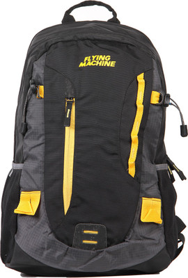 

Flying Machine FMSB0046 24 L Laptop Backpack(Black, Yellow)