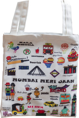 

GiftStation Mumbai Meri Jaan Tote Bag Shoulder Bag(White, 3 L)