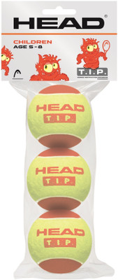 

Head Tip-1 Tennis Ball(Pack of 3, Red)