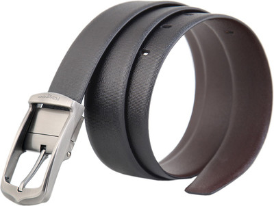 

Kangoo Men & Women Formal Brown Genuine Leather Reversible Belt, Black