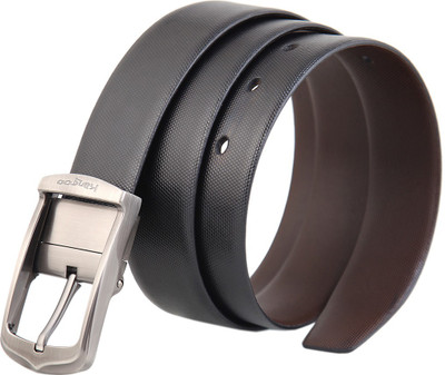

Kangoo Men & Women Formal Brown, Black Genuine Leather Reversible Belt, Black;brown