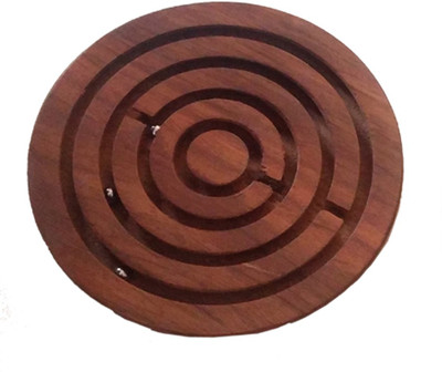 

Khadi Eco Basket Wooden Puzzle Ball Maze board_game Board Game