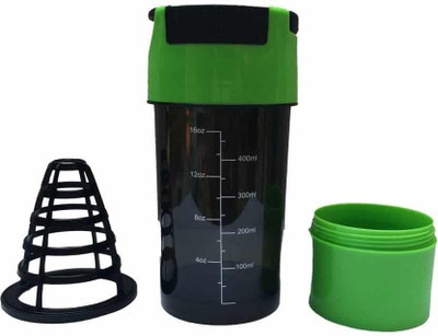 

VibeX ™ Cyclone Gymcum Sipper 480 ml Shaker(Pack of 1, Green)