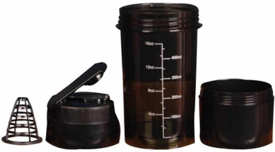 

VibeX ™ Nutrition Cyclone Sipper 480 ml Shaker(Pack of 1, Black)