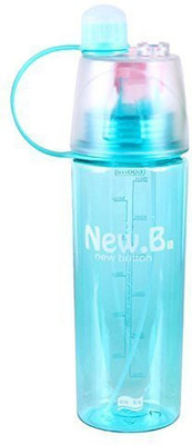 

VibeX ™ Spray Mist Squeeze Protable Water Bottle 600 ml Sipper(Pack of 1, Blue)