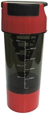 

VibeX ™ Perfect Fit Top Famous Selling Protein Shaker Bottles Cyclone 500 ml Shaker(Pack of 1, Red)