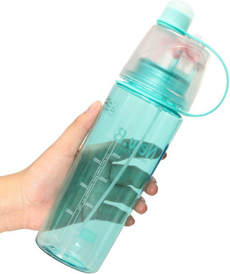 

VibeX ™ Spray Mist Squeeze Protable Water Bottle 550 ml Sipper(Pack of 1, Blue)