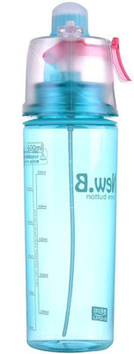 

VibeX ™ Spray Mist Squeeze Protable Water Bottle 600 ml Sipper(Pack of 1, Blue)