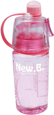 

VibeX ™ Spray Mist Squeeze Protable Water Bottle 600 ml Sipper(Pack of 1, Pink)