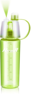 

VibeX ™ Spray Mist Squeeze Protable Water Bottle 600 ml Sipper(Pack of 1, Green)