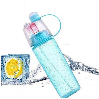 

VibeX ™ Spray Mist Squeeze Protable Water Bottle 550 ml Sipper(Pack of 1, Blue)