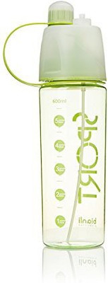 

VibeX ™ Spray Mist Squeeze Protable Water Bottle 600 ml Sipper(Pack of 1, Green)