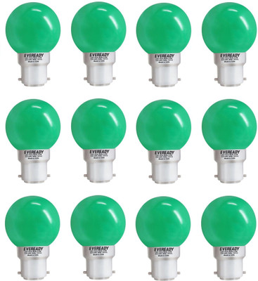 

Eveready 0.5 W Standard B22 LED Bulb(Green, Pack of 12)