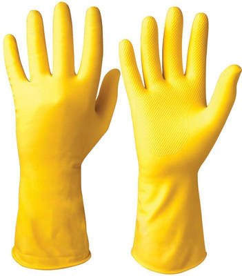 

HOKIPO Flocklined Household Multi-Purpose Glove, Small, 1 Pair Wet and Dry Glove(Small)