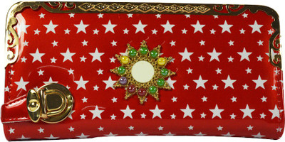 Glitters Online Casual Red Clutch