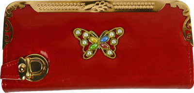 

Glitters Online Casual Red Clutch