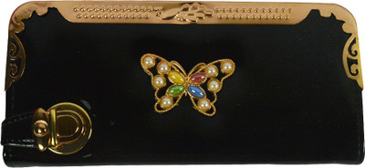 

Glitters Online Casual Black Clutch