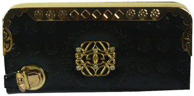 

Glitters Online Casual Black Clutch