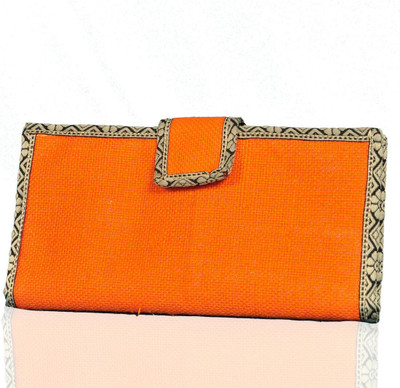 

LADY QUEEN Casual Orange Clutch