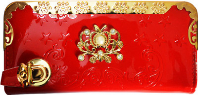 

Glitters Online Casual Red Clutch