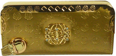 

Glitters Online Casual Gold Clutch