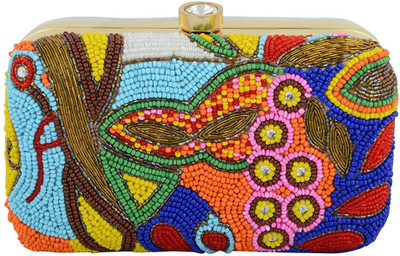 

Tooba Handicraft Party Multicolor Clutch