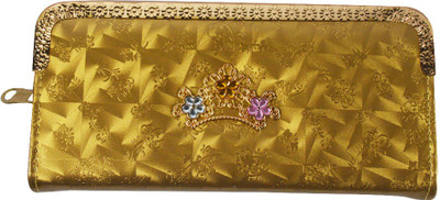 

Glitters Online Casual Gold Clutch