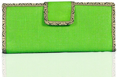 

LADY QUEEN Casual Green Clutch