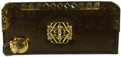 

Glitters Online Casual Brown Clutch