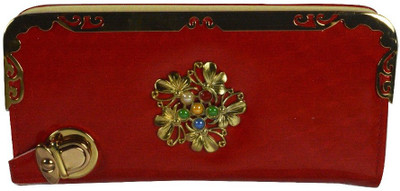 

Glitters Online Casual Red Clutch