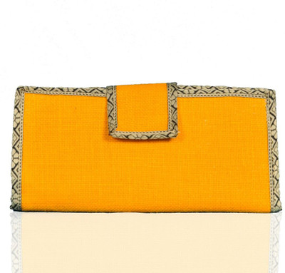 

LADY QUEEN Casual Yellow Clutch