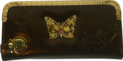 

Glitters Online Casual Brown Clutch