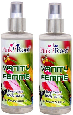 

Pink Root Vanity Femme Fragrance body Spray 200ml(Set of 2)