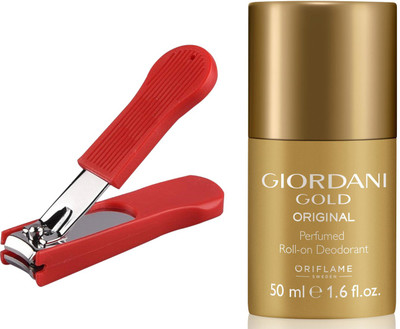 

Oriflame Sweden Giordani Gold Original Perfumed Roll-On Deodorant 50ml (32160) With Nail Cutter(Set of 2)