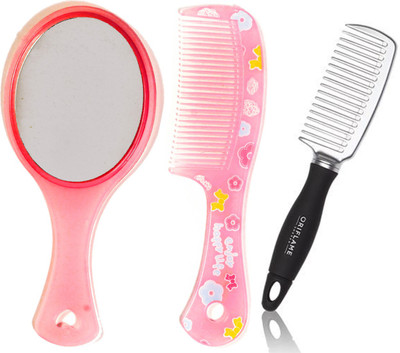 

Oriflame Sweden Detangling Comb (27130) With Mirror & Comb Set(Set of 3)