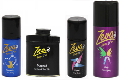 

Zeva Deo combo kit with talc & Body spray for special MEN/WOMEN(Set of 4)