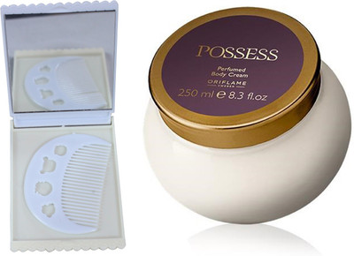 

Oriflame Sweden Possess Perfumed Body Cream 250ml (31784) With Comb & Mirror Set(Set of 3)