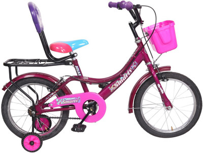 

Atlas Smarty Bicycle For Kids Age of 5-7yrs purple&Pink 16 T Single Speed Recreation Cycle(Multicolor), Pink;purple