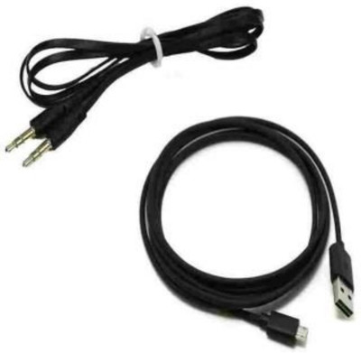 Kotsun Universal Micro Usb Cable With Charging Speeds,Flat Data Cable For All Smart Phone With Aux Cable AUX Cable(Black) available at flipkart for Rs.210